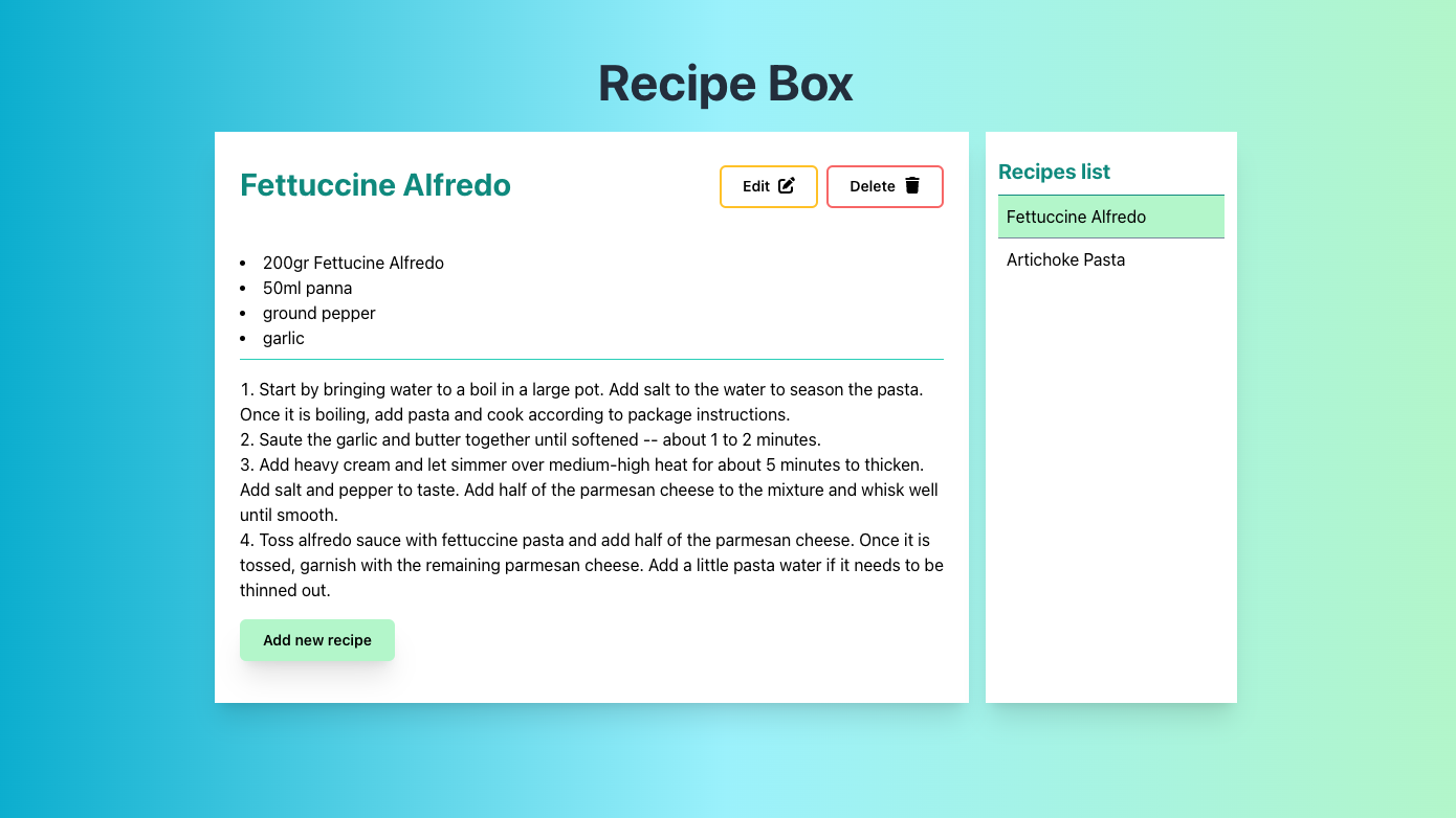 Preview image - Recipe box
